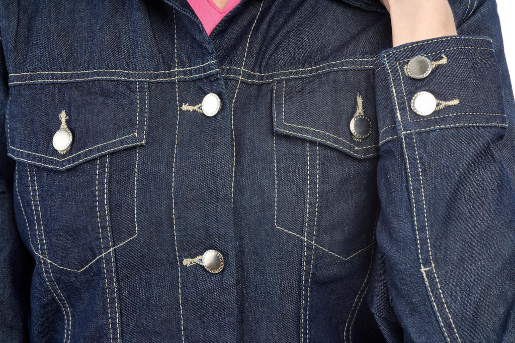 Button APPAREL Front TURTLE Denim Women\'s Classic BAY Jacket –